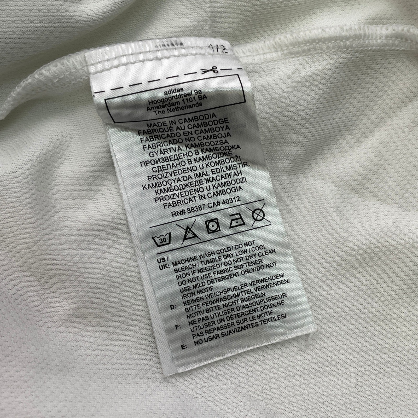 Winthrop Eagles Basketball Adidas White Team Issue Performance T-Shirt Men's 2XL thumbnail 10