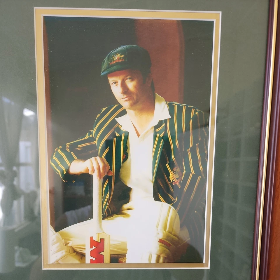 Steve Waugh Hand Signed Cricket Bat Framed with Photos. - image 4 of 4
