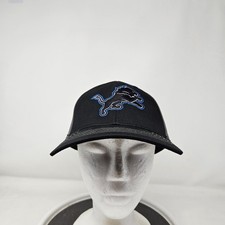 Detroit Lions Hat Cap Strap Back Mens One Size Black NFL Football Fan Favorite