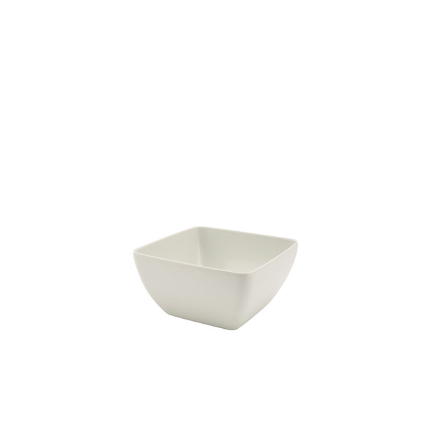 White Melamine Curved Square Bowl For Buffets Events Hotels 15cm Pack Of 1