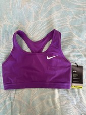 Nike Swoosh Sports Bra Dri-Fit Purple Size Medium New With Tags NWT Womens