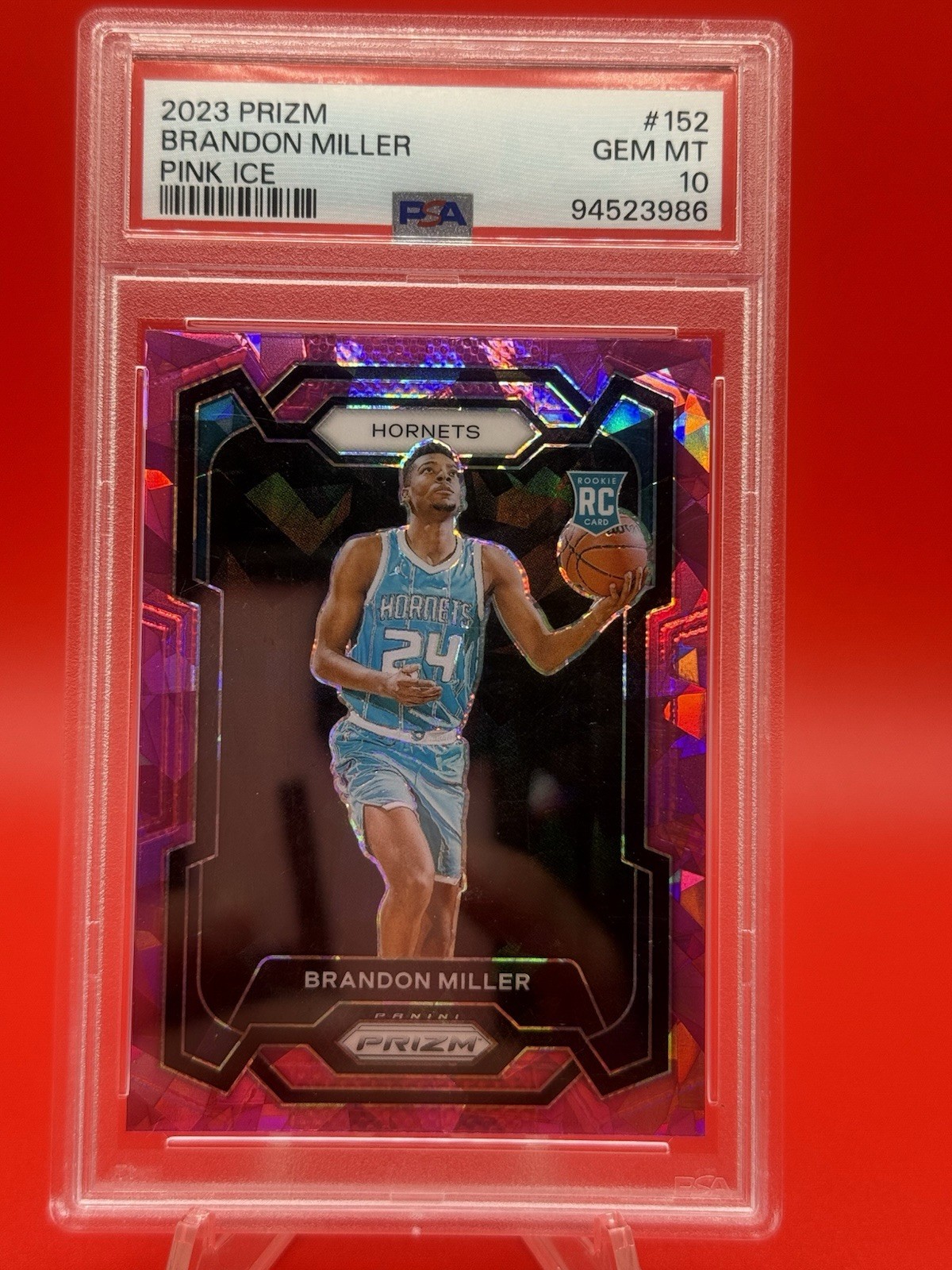 2023-24 Panini Prizm - Brandon Miller #152 Pink Ice Prizm (RC)