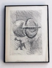 Jacques Villon Original 1945 Etching "The Sky and the Earth" Framed #11/160