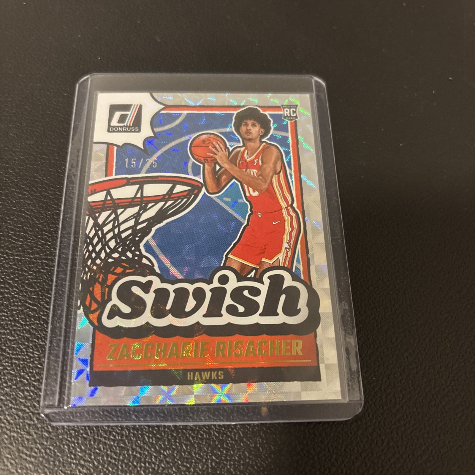 2024-25 Panini Donruss Swish Zaccharie Risacher #11 Hyper /25 (RC) NBA Atlanta
