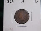 1869  Indian head cent  Item # 6510