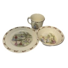 Royal Doulton Bunnykins VINTAGE 3 Pc Set Cup, Bowl, Plate - Bone China 1988