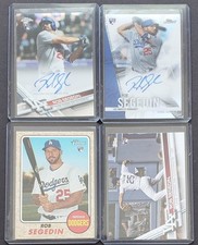 2017 Topps Chrome Auto Rob Segedin RC Lot of 4 with 2nd Auto Los Angeles Dodgers