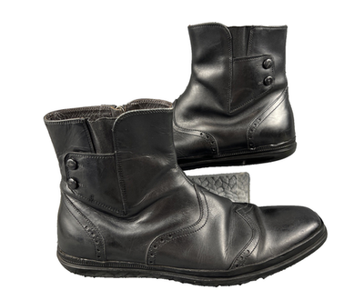 Cesare Paciotti Ankle Boots US 7 Black Italian Leather Biker  display picture 3
