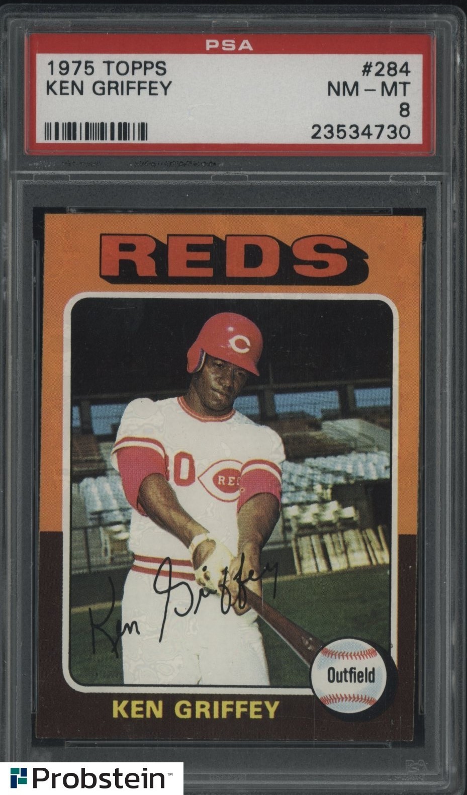 1975 Topps #284 Ken Griffey Cincinnati Reds PSA 8 NM-MT