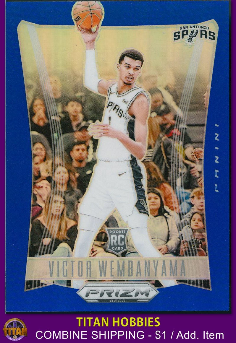 2023-24 Panini Prizm Deca BLUE Prizm Rookie #116 Victor Wembanyama PRIZM RC /149
