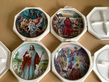 Set of 4 Franklin Mint Christian heirloom limited edition collectors plates