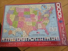 EuroGraphics Jigsaw Puzzle Map of The United States 1000 Piece New Sealed