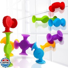 BUNMO Suction Bath Toys - Connect, Build, Create - Bath Toy - Hours of Fun an