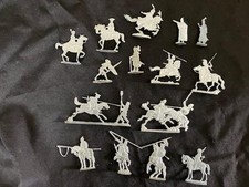 Zinnfiguren Mixed Cultuers Mounted and Foot Warriors in Excellent Condition