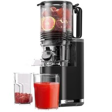 Cold Press Juicer 350W Slow Masticating Juice Extractor 6.5in Wide Feed Chute