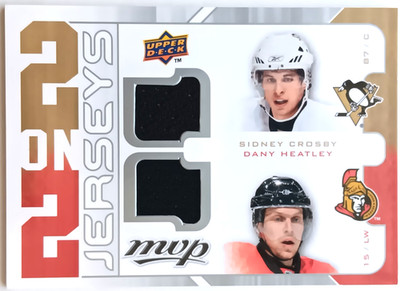 2008-09 UD MVP 2 on 2 Jerseys Crosby / Heatley / Spezza / Nash Pens Sens Jackets