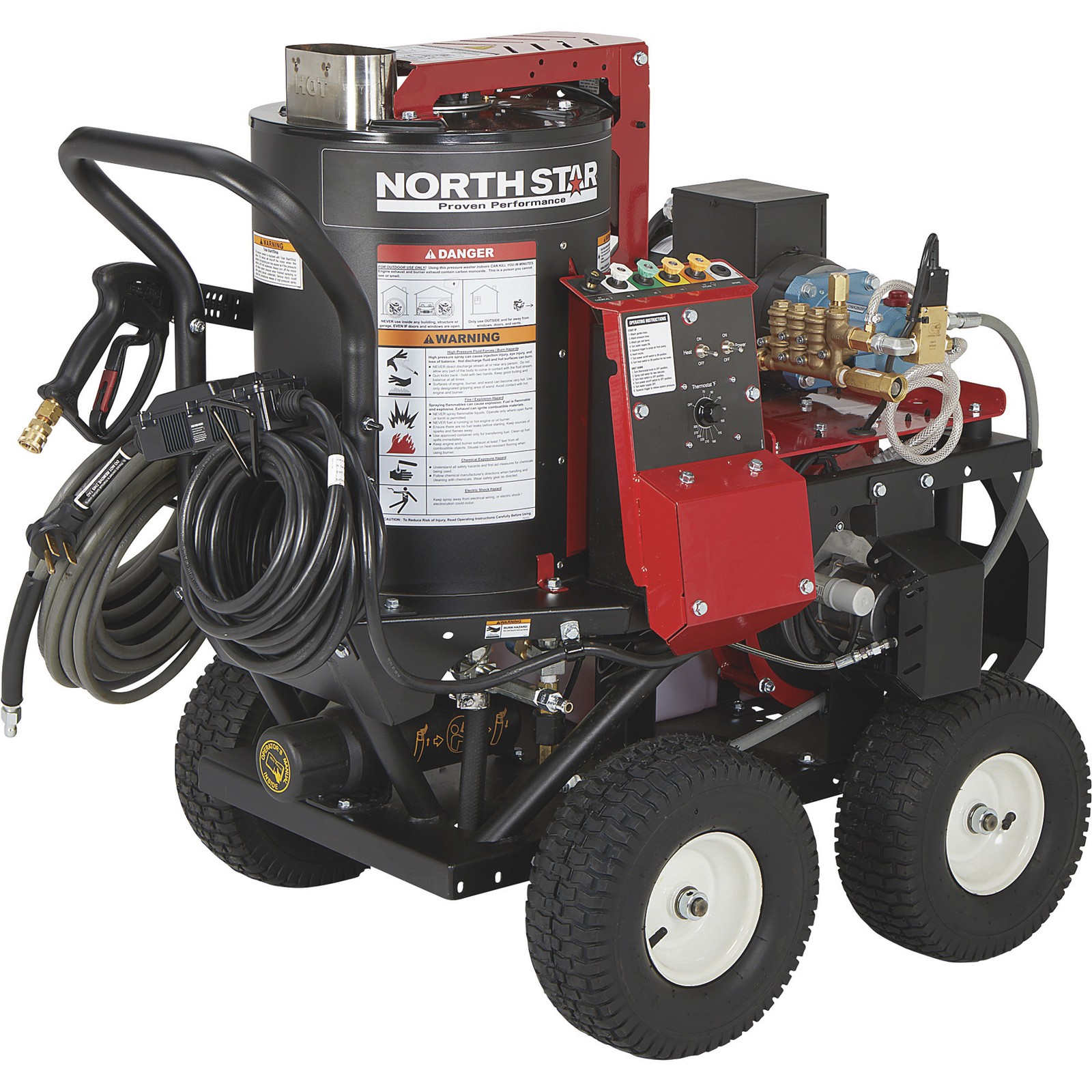 NorthStar Electric Wet Steam and Hot Water Pressure Washer, 2750 PSI, 2.5 GPM,