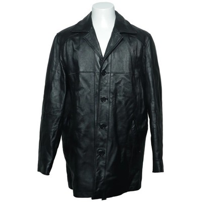 Wilsons Leather, Ledersacko, Größe: L, Schwarz, Leder, Einfarbig, Herren #p9S