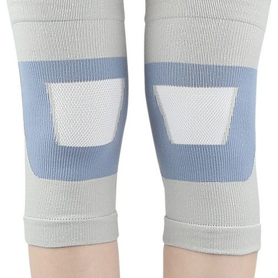 Light Gray L 2x Thin Compression Knee Sleeve Breathable Non Slip Double Knit Hig