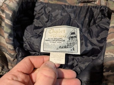 Samco Sportswear Jacket Mens XL Realtree Camo Quilted 80s 90s 