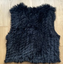 Damen Weste, Echtfell, Gr. XXL, ca. 42/44, schwarz, Soyaconcept, Top!