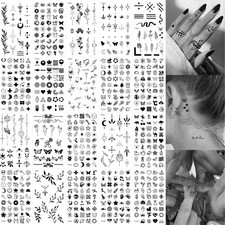 630 Pcs Tiny Small Temporary Tattoos Mini Fake Tattoo Stickers for Finger Hands