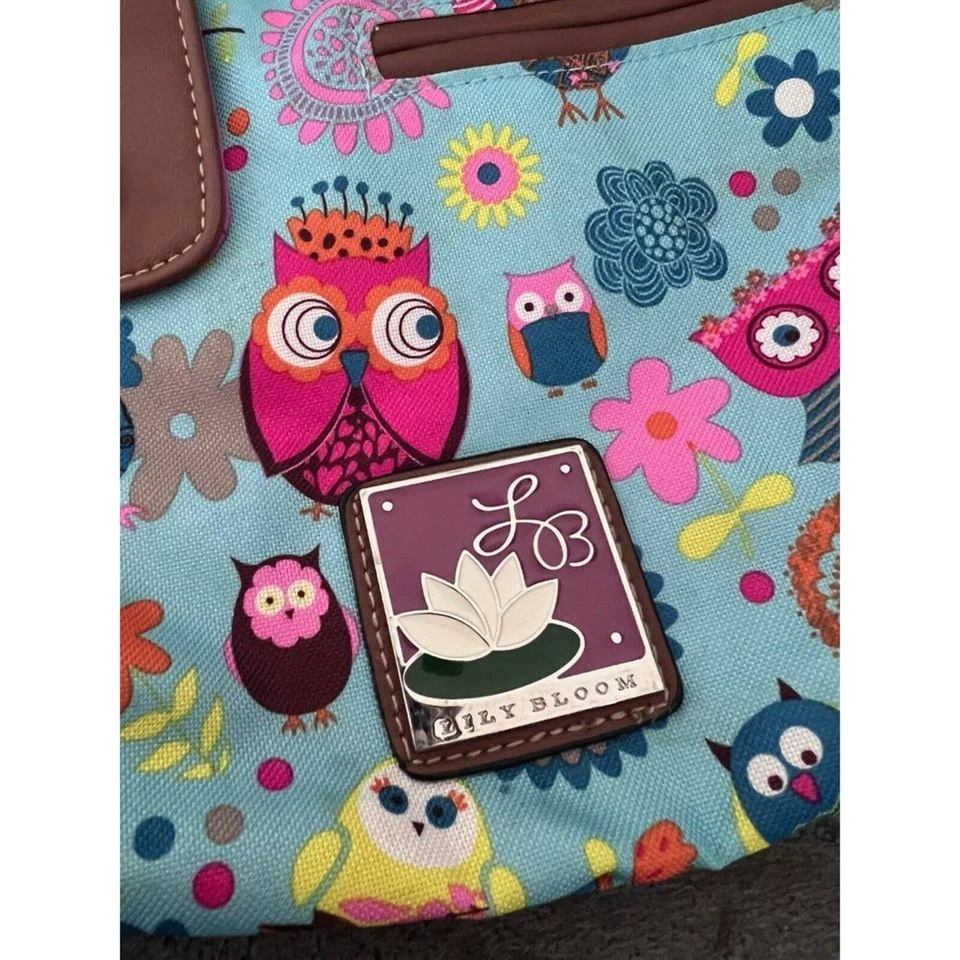 Bolso Bandolera Lily Bloom "OWL ALWAYS LOVE YOU" Azul Rosa Amarillo Foto 2 de 4