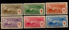 Haiti 1949.Air Post Semi Postal Stamps.SC# CB3-CB8. Set of 6 - Mint LH OG