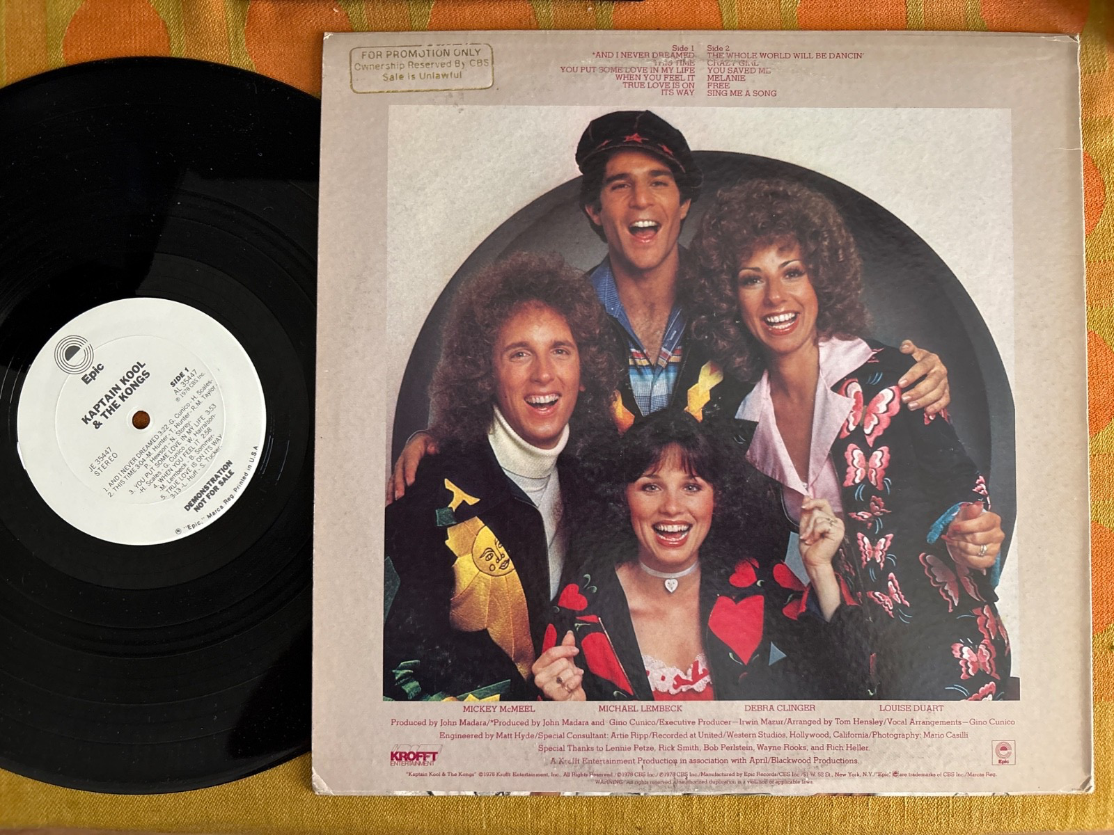 Wlp KAPTAIN KOOL AND THE KONGS WLP promo original US vinyl LP | eBay