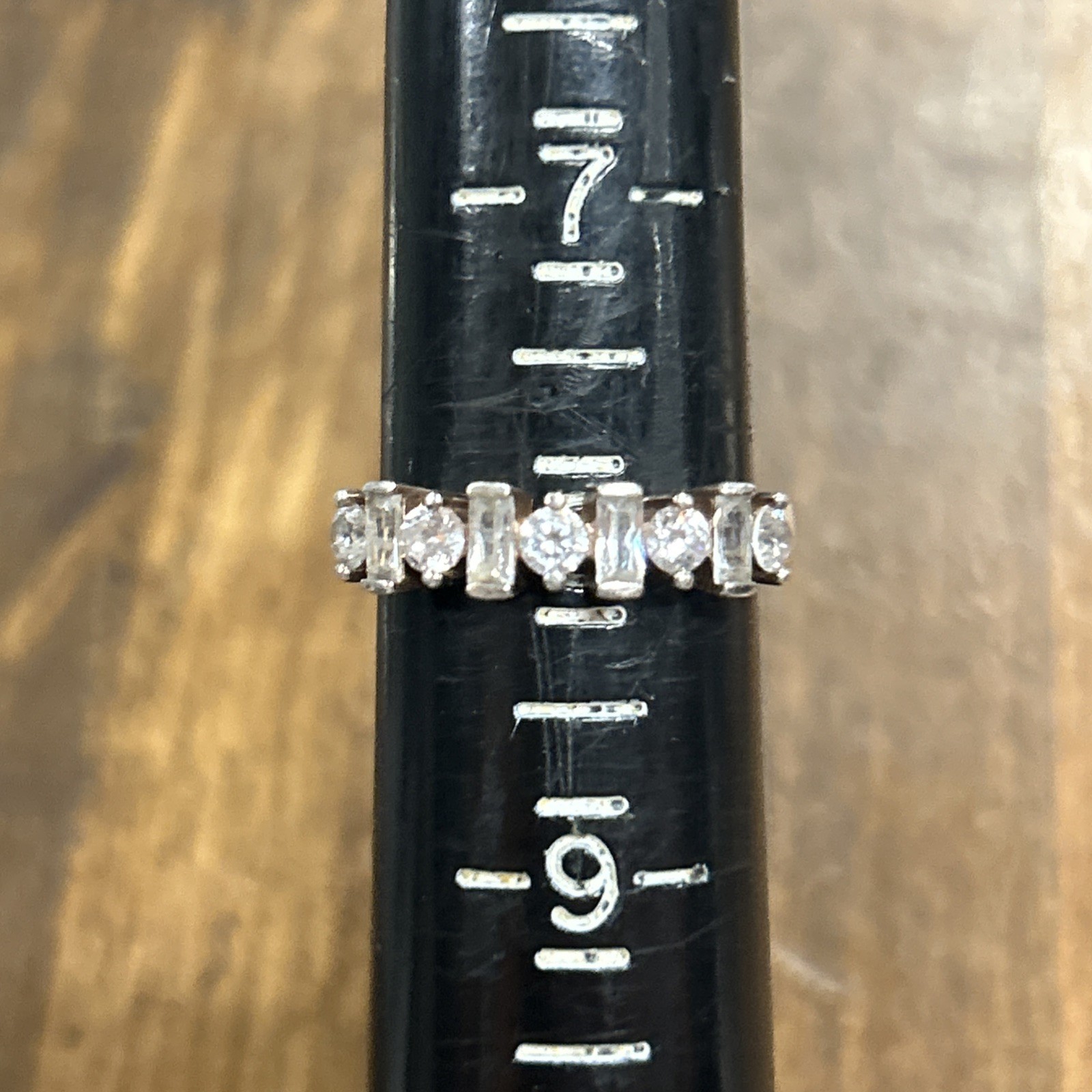 Sterling Silver Alternating White/ Rectangle Ston… - image 5