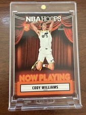 2024-25 NBA Hoops Cody Williams Now Playing #11 Utah Jazz RC Rookie Card. rookie card picture