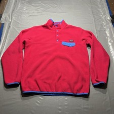 Women's Large Patagonia Synchilla Fleece Snap-T Pullover Jeweled Berry Blue