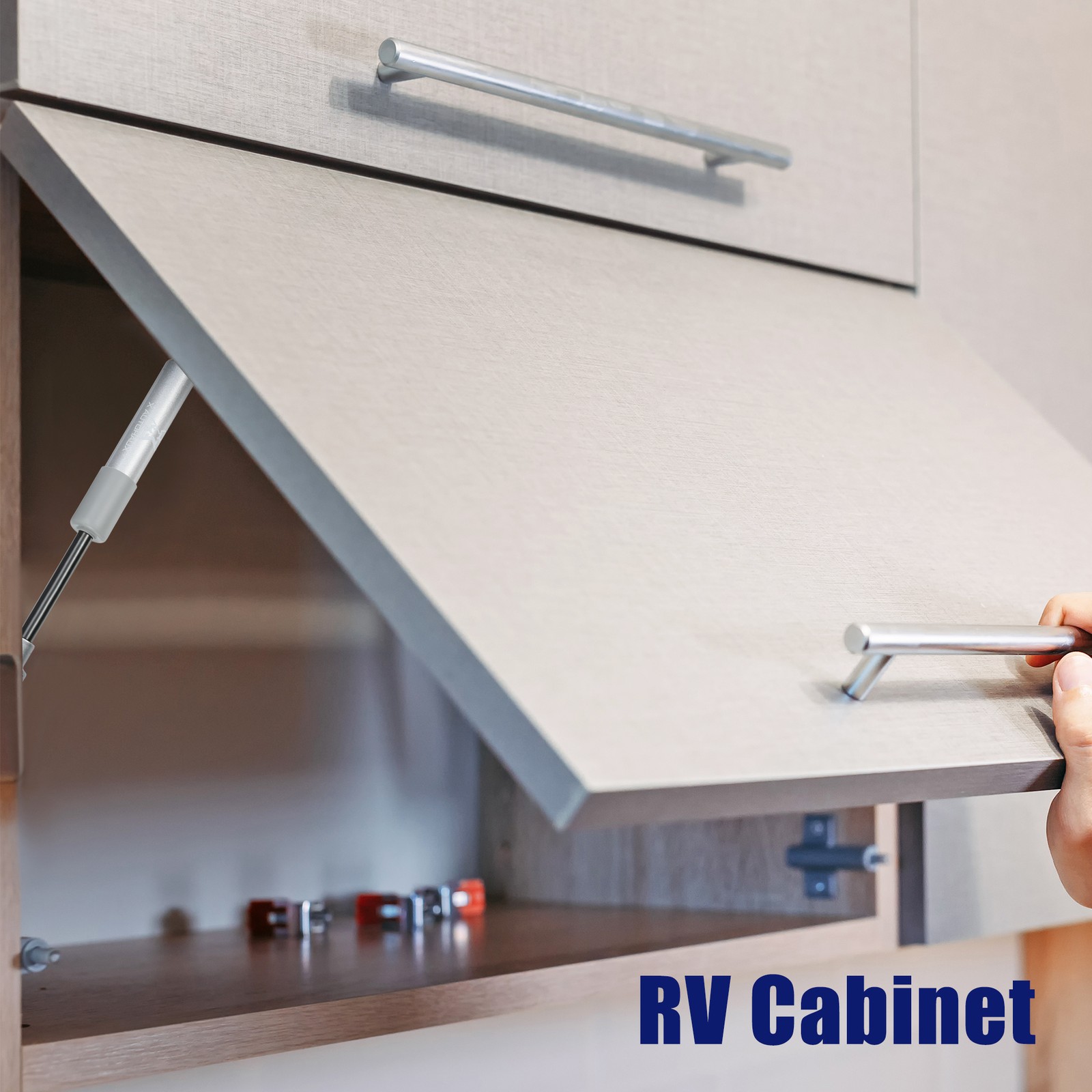 8inch 380N/84Lbs Gas Struts Shocks Universal for Car Truck - 2pcs Silver Tone