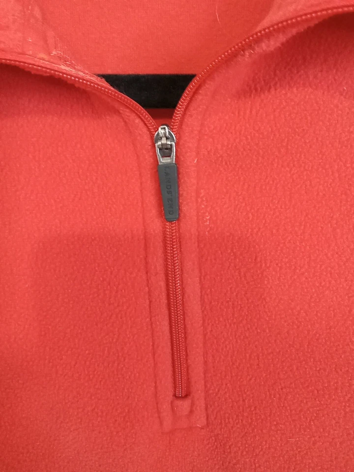 Top de mujer Lands' End XL/P 18-20 naranja polar 1/3 cremallera mangas largas  Foto 2 de 4