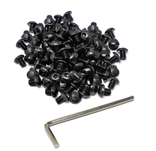 iexcell 100 Pcs M5 x 6mm Thread Pitch 0.8 mm Alloy Steel 10.9 Grade Hex Socket B