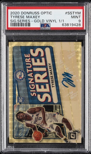 2020 Panini Donruss Optic Signature Series Tyrese Maxey Rookie RC 1/1 PSA 9 Auto