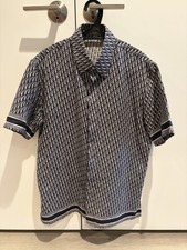 Dior Oblique Men  s Short Sleeved Button Up Shirt M