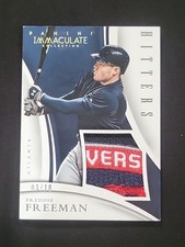 2015 Panini Immaculate Collection Freddie Freeman Game Used MLB Logo Patch 3/10