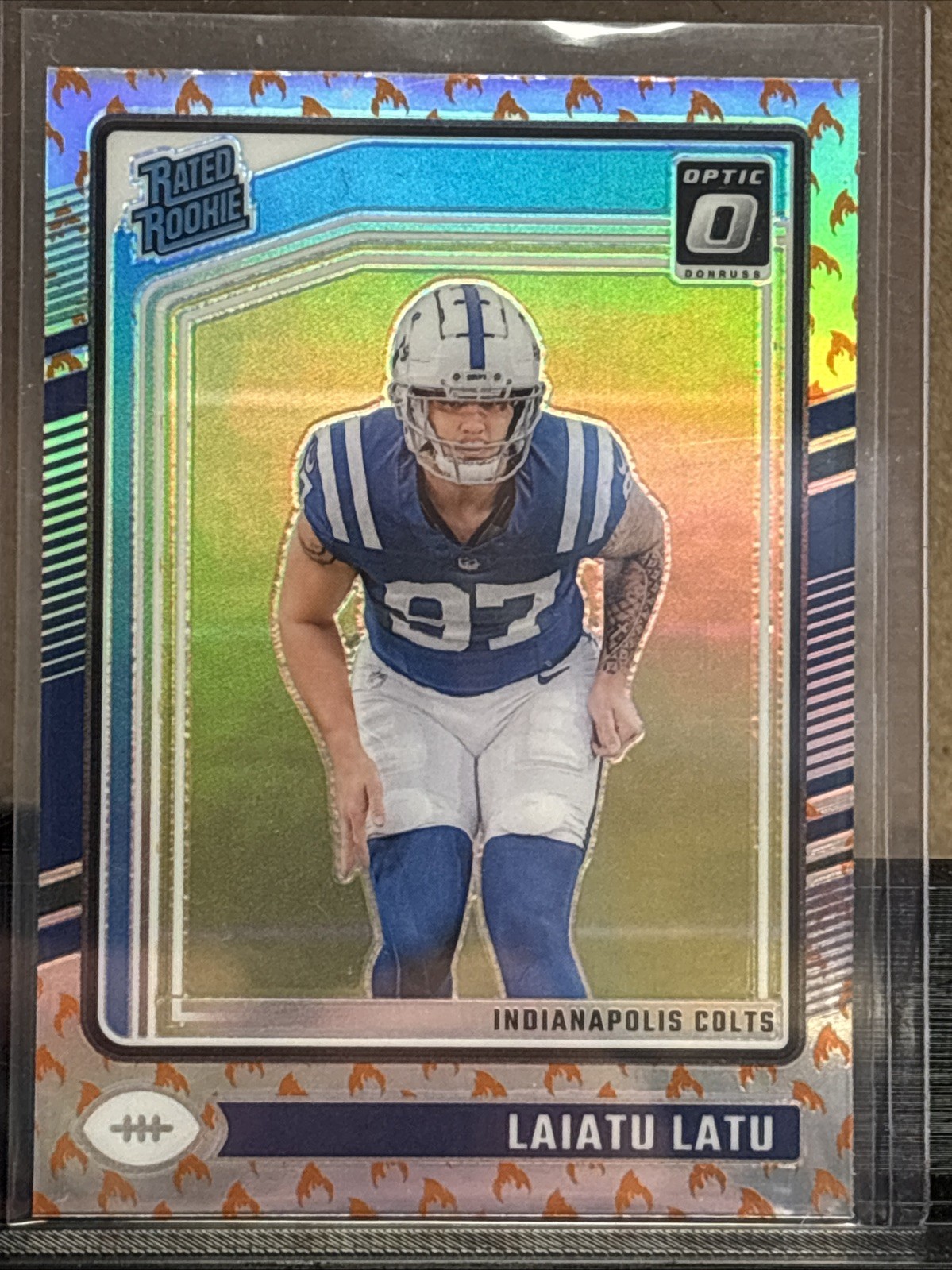 2024 Panini Donruss Optic - Rated Rookie Laiatu Latu #267 Fire Prizm (RC)