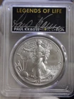 2021 $1 American Silver Eagle 1oz PCGS MS70 Legends of Life Paul Krause T2