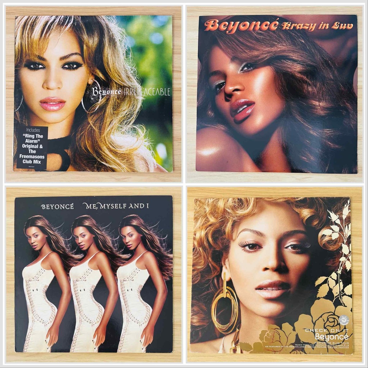 Beyonce / 4 Records set Crazy in love, Irreplaceable, Me Myself