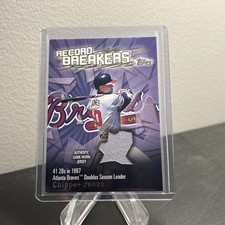 2003 Topps - Series 1 Record Breakers Chipper Jones #RBR-CJ Relics (MEM)