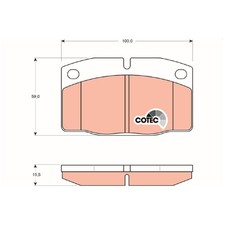 TRW Bremsbelagsatz Bremsklötze vorne 1605586 1605671 90298758 90114901 | 516416