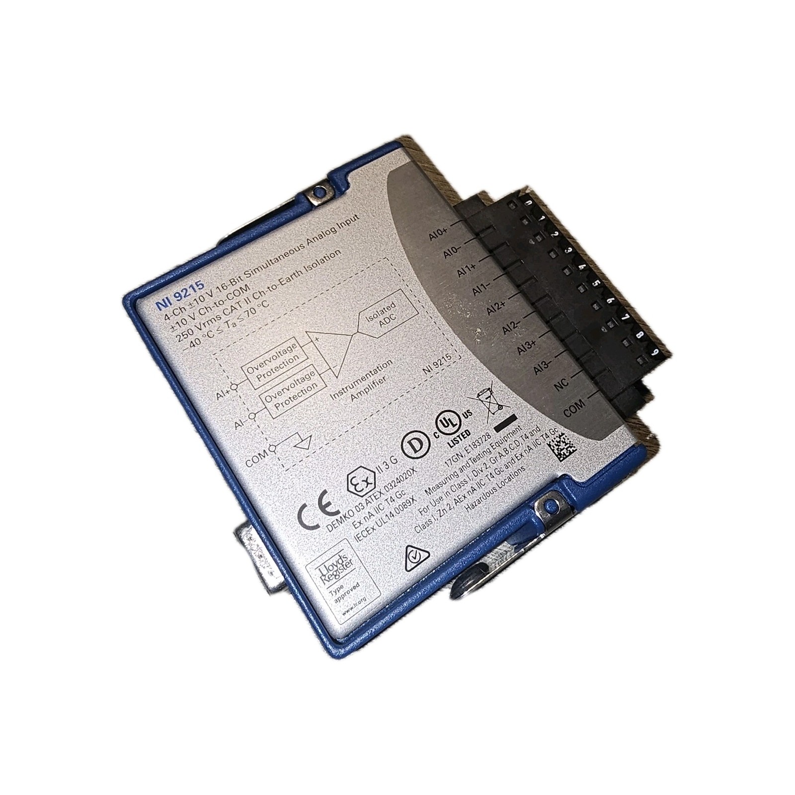 National Instruments NI 9215 198860C-01L 4ch Analog Voltage Input PLC NI-9215 — 3