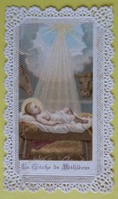 Santino Holy Card Scissor Pious Image Chromo 1900 The Nativity of Bethlehem