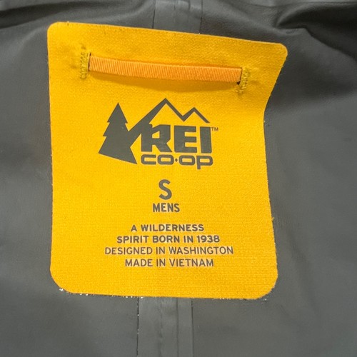 REI Co-op XeroDry GTX Jacket Gore Tex Windbreaker Hood Small Mens Yellow Zip - Picture 4 of 9