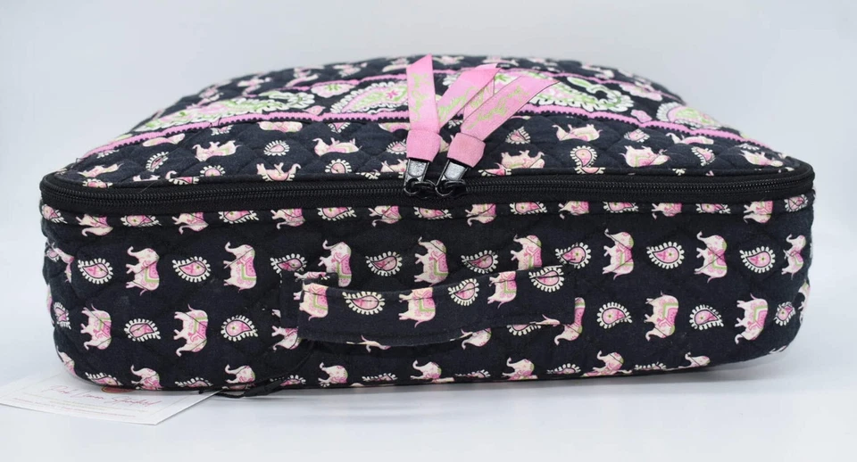 Сумка для косметики и туалетных принадлежностей Vera Bradley на молнии XL с узором «Розовые слоны» - Изображение 3 из 4