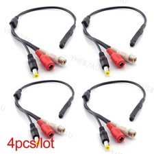 4X Cavo Adattatore Audio Microfono CCTV Microfono 12V DC per Telecamera DVR 14H