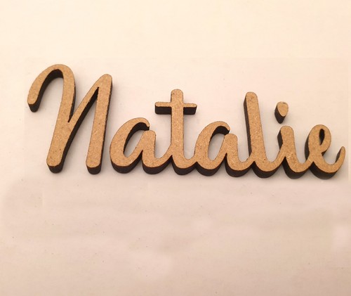 Guión Personalizado Nombres Letras Palabras MDF Libro Arte Madera Madera Lugar de Boda - Imagen 9 de 9