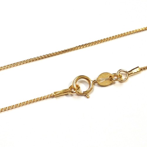 WHOLESALE LOTS 14kt Gold Filled 1mm Thick BOX 015 Chain Necklaces, Belly Chains - Picture 4 of 7